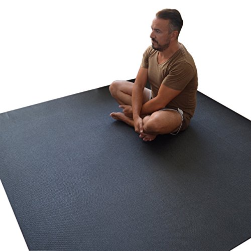 Esterilla de Fitness WideMat PRO ECO 153X183 cm. Antideslizante. La más grande del mercado. Crea tu gimnasio en casa.