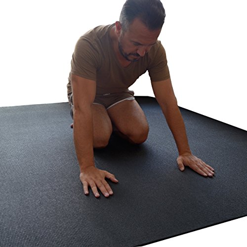 Esterilla de Fitness WideMat PRO ECO 153X183 cm. Antideslizante. La más grande del mercado. Crea tu gimnasio en casa.