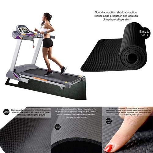 Esterilla De Protección Para El Suelo Antideslizante Esterilla De Ejercicio Amortigua El Ruido Alfombrilla Protectora De Piso 120 X 60cm Para Aparatos De Fitness, Cinta De Correr, Banco De Pesas