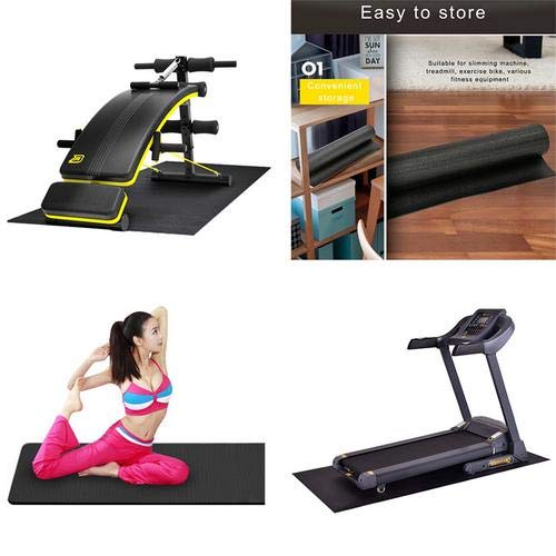 Esterilla De Protección Para El Suelo Antideslizante Esterilla De Ejercicio Amortigua El Ruido Alfombrilla Protectora De Piso 120 X 60cm Para Aparatos De Fitness, Cinta De Correr, Banco De Pesas