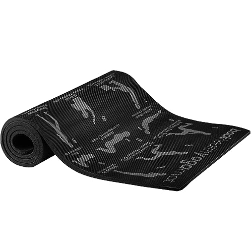 Esterilla de yoga 173 x 61 cm, plan de entrenamiento, pilates, fitness, gimnasia, antideslizante, 22974