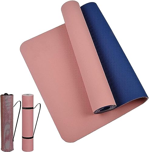 Esterilla De Yoga TPE Ecologica, M MU, Esterillia Deporte De Entrenamiento Antideslizante De Doble Cara De Alta Densidad, Tamaño Impermeable De 183 * 61 * 0,6CM Con Bolsa De Almacenamiento, Gimnasio