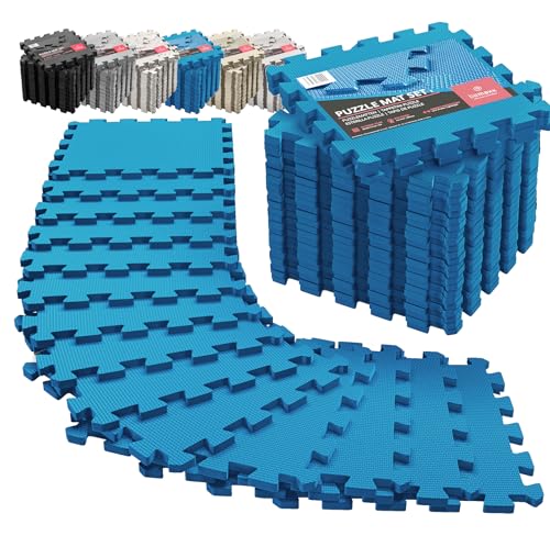 Esterilla Fitness Puzzle para Suelos de Gimnasio | Set de Protección Goma Espuma Losas Caucho para Máquinas de Deporte, Alfombrilla Protector Expandible Tatami Tapiz Alfombra Colchonetas Pesas Gym