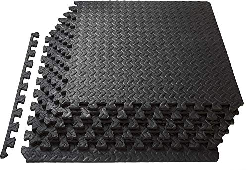 Esterilla Fitness Puzzle para Suelos de Gimnasio[30 x 30 cm] 20 Tatami Puzzle Alfombra Espuma Suave para Salas y máquinas de Fitness - Antideslizante - Color negro