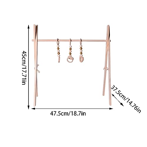 Estructura de gimnasio de madera - Marco de madera de pino ecológico | Juguetes de desarrollo temprano para guardería, sala de recién nacidos, sala de estar, centro de educación infantil Muntian