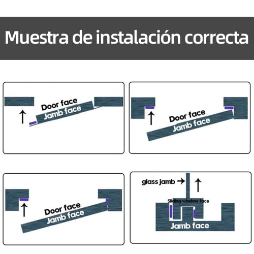 Esufeir 6M Negro Goma Burlete Puerta Tiras Sellado Ventana,Autoadhesivo Pvc Junta Cinta Insonorizar Aislante Frio para Marcos de Puertas Entrada Casa,Puerta Corredera Madera Aluminio, Puerta Coche