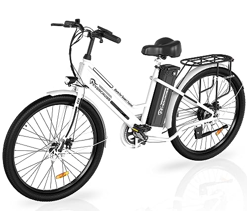 EVERCROSS EK8S Bicicleta Eléctrica Adultos, 26'’ E-Bike con pedaleo asistido - Motor 250W, Batería 36V 12AH, 15/20/25 KM/H, 120KG Carga Máxima, Bici Eléctricas de Montaña para Mujeres Hombres