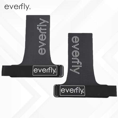 Everfly Calleras para Crossfit - Grips Sin Agujeros Fibra de Carbono – Guantes Gimnasio Hombre Mujer Protección de Manos - Diseño Ergonómico - Guantes Gym Pesas Fitness Halterofilia (E+)