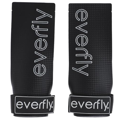 Everfly Calleras para Crossfit - Grips Sin Agujeros Fibra de Carbono – Guantes Gimnasio Hombre Mujer Protección de Manos - Diseño Ergonómico - Guantes Gym Pesas Fitness Halterofilia (E+)