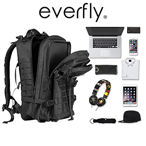 Everfly Mochila Tactica Militar 45L - Oxford 800D (Negro)