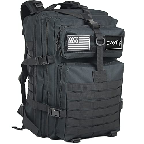 Everfly Mochila Tactica Militar 45L - Oxford 800D (Negro)