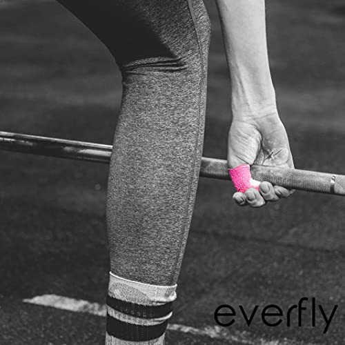 EVERFLY Tape Crossfit - Set 3 Rollos 5cm x 4,5m - Esparadrapo Deportivo - Hook Grip Pulgares y Dedos - Cinta Flexible Protectora - Agarre Adhesivo para Pesas - Entrenamiento - Halterofilia (Rosa)