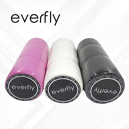 EVERFLY Tape Crossfit - Set 3 Rollos 5cm x 4,5m - Esparadrapo Deportivo - Hook Grip Pulgares y Dedos - Cinta Flexible Protectora - Agarre Adhesivo para Pesas - Entrenamiento - Halterofilia (Rosa)