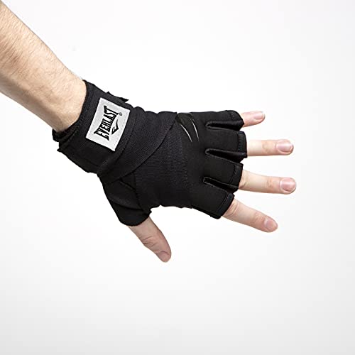 Everlast Evergel Guantes Con Gel, Vendas De Boxeo, Negro, M