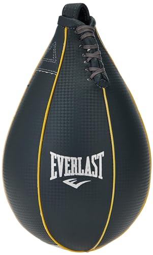 Everlast Everhide Pera de boxeo Negro Imitación piel - Sacos y almohadillas de boxeo (Pera de boxeo, Negro, Monótono, Imitación piel, 150 mm, 150 mm)