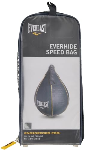 Everlast Everhide Pera de boxeo Negro Imitación piel - Sacos y almohadillas de boxeo (Pera de boxeo, Negro, Monótono, Imitación piel, 150 mm, 150 mm)