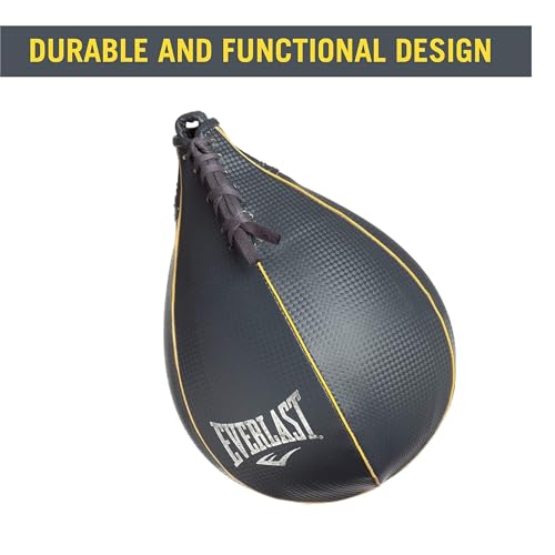 Everlast Everhide Pera de boxeo Negro Imitación piel - Sacos y almohadillas de boxeo (Pera de boxeo, Negro, Monótono, Imitación piel, 150 mm, 150 mm)