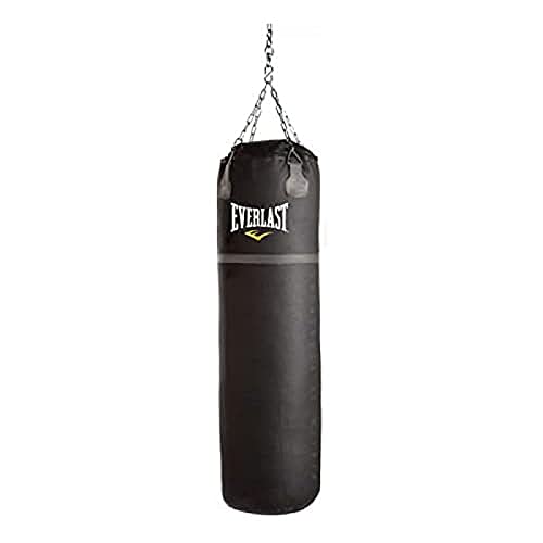 Everlast Super Saco De Boxeo De Cuero, Negro, 54,4 Kg