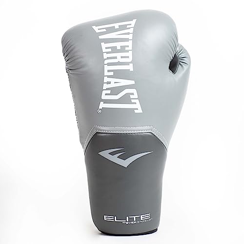 Everlast Unisex Pro Styling Elite Guantes De Deporte Boxeo, Gris, 14oz