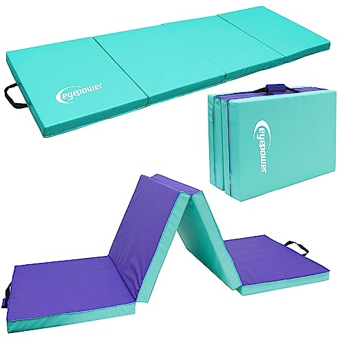 eyepower 180x60 Colchoneta Gimnasia Plegable - Colchoneta Sport 5cm Grosor - Esterilla Fitness Colchonetas para Gym Tatami Gimnasio Colchoneta de Gimnasia Tapete de Yoga Pilates Colchoneta Pole Dance