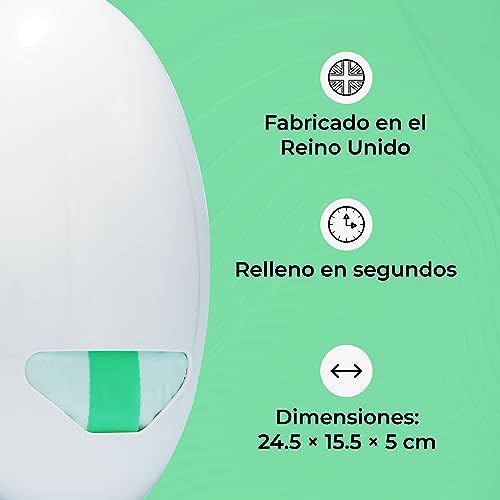 Fab Little Bag Unidad Dispensadora de Bolsas Sanitarias + Paquete de Recambio de 100 Bolsas - Para Oficinas, Hoteles, Aseos Públicos, Gimnasios (1 x Dispensador, 100 x Bolsas de Recambio)