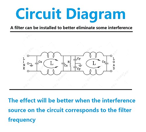 Fafeicy EMI Filtro de línea CW4L2-20A-T, 115V / 250V 20A 50 / 60Hz filtro de fuente de alimentación, terminal de filtro de fuente de alimentación, para la mayoría de los dispositivos digitales (1)