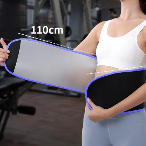 Faja Reductora Mujer y Hombre Fajas Reductoras Abdomen Efecto Sauna Faja Adelgazante Faja Reductora de Neopreno Cinturón Lumbar Abdominal Faja Reductora Adelgazante para Sudar y Hacer Deporte,Azul