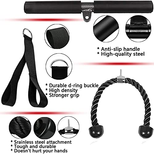 Favuit Juego de poleas para entrenamiento con cable, sistema de poleas, para entrenamiento en casa y para los antebrazos, para los bíceps, curl y tríceps