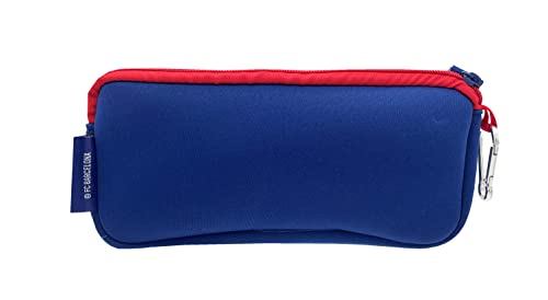 FC BARCELONA - Estuche de Neopreno Juvenil, Portatodo con Cremallera, Color blaugrana, Producto Oficial (CyP Brands)