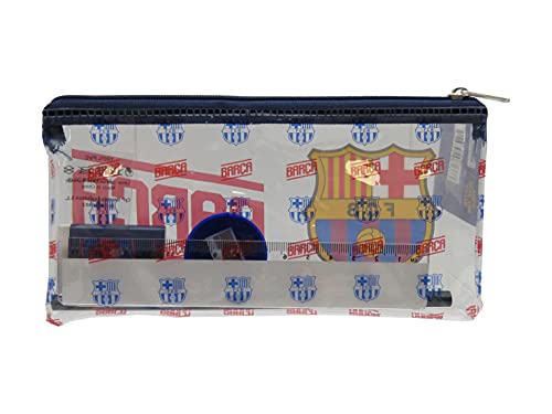 FC BARCELONA - Estuche Portatodo, Material Escolar y Oficina, Para Niños y Niñas, Con Cremallera, (CyP Brands).