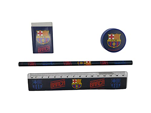 FC BARCELONA - Estuche Portatodo, Material Escolar y Oficina, Para Niños y Niñas, Con Cremallera, (CyP Brands).