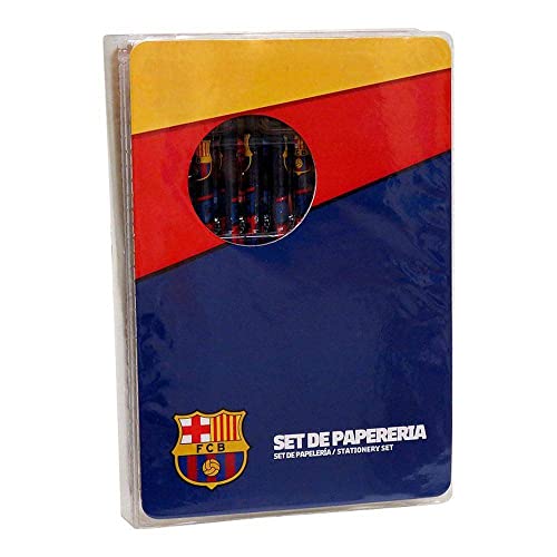 FC BARCELONA - Set de Papelería de 25 piezas, Material Escolar, Para Niños, Maletin, Accesorio Multicolor, Producto Oficial (CyP Brands)