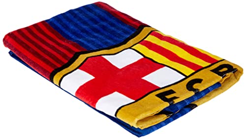 Fc Barcelona Toalla, 100% Algodón, Azulgrana, 70 x 140 cm