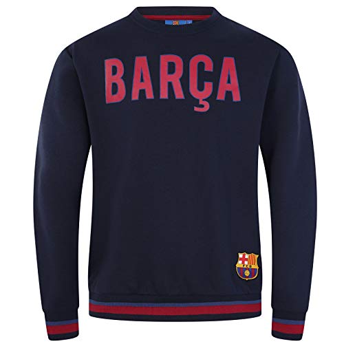 FCB FC Barcelona - Sudadera Oficial para Hombre - con el Escudo del Club - Mediana