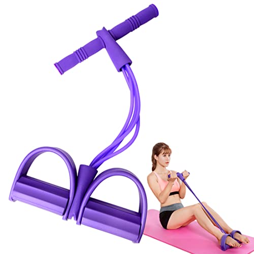 Feezi - Cuerda elástica con pedal de pie, para abdominal, pierna, cintura para gimnasio, yoga, fitness