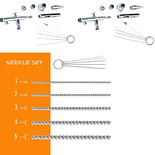 Fengda BD-778 Kit de limpieza completa para aerógrafo, bote de limpieza con soporte, 5 cepillos de limpieza, 5 púas de limpieza, 1 aguja de lavado