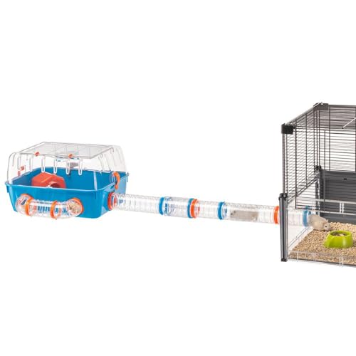 Ferplast Juego de Tubos Hámster, Accesorio Jaula Hamster, Total 7 Piezas, Túneles para Hámster Transparentes con Orificios de Ventilación, Conexion Incluidos, Kit Tube Tunnel, Juguete para Hámster