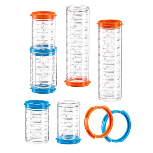 Ferplast Juego de Tubos Hámster, Accesorio Jaula Hamster, Total 7 Piezas, Túneles para Hámster Transparentes con Orificios de Ventilación, Conexion Incluidos, Kit Tube Tunnel, Juguete para Hámster