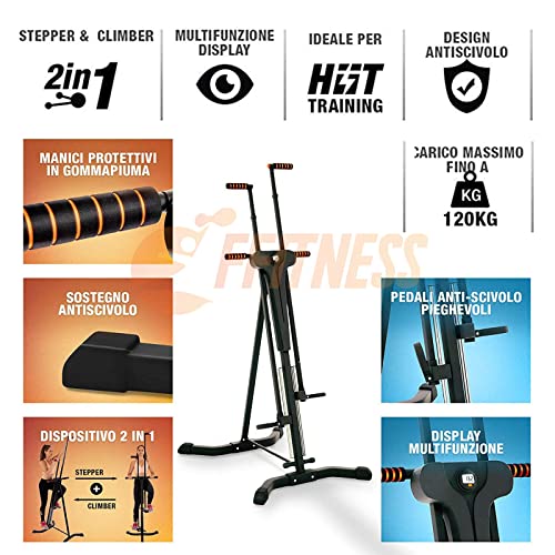 FFitness Maxi Climber Equipment Escalador Vertical Escaladora Escaladora Escaladora Stepper Ejercicio Entrenador Home Gym