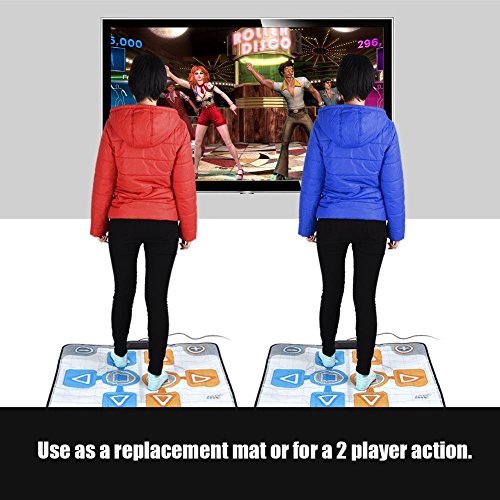 Fictory Colchoneta de Baile Persona Doble Antideslizante Dancing Pad Mat para Nintendo Wii Console Game Antideslizante Dance Pad para Wii