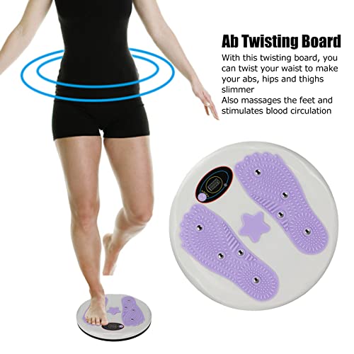 Figure Trimmer Core Ab Twister Board para Ejercicio, Disco de Torsión de Cintura Electrónico Portátil, Masaje de Pies Contando Ab Tabla de Ejercicios para Fitness, Pérdida de Peso, Culturismo