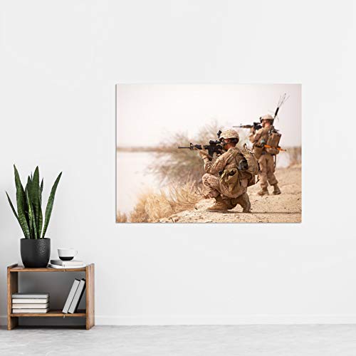 Fine Art Prints Póster de Pared XL de los Militares de los Estados Unidos, con diseño de pelotón de Armas