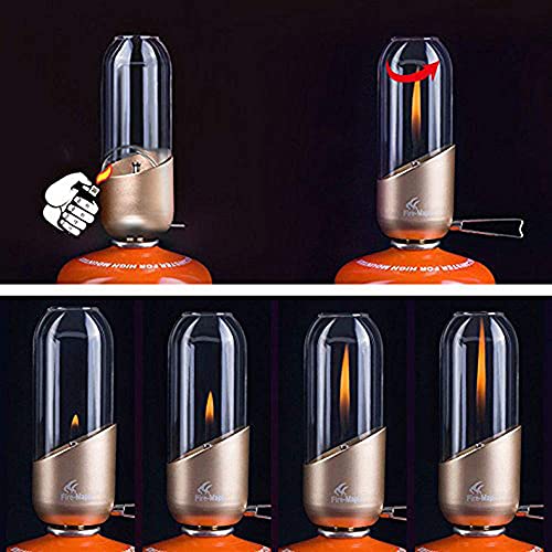 Fire-Maple Linterna Portátil de Gas para Camping Acero y Aluminio Combustible de Propano Isobutano Iluminación Ajustable y Lámpara de Camping Equipo Esencial de Camping de Emergencia