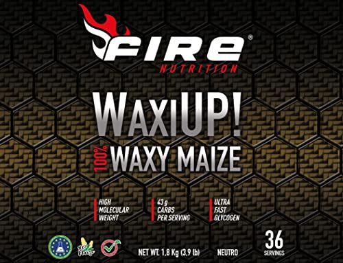 Fire Nutrition WaxiUp 100% Waxy Maize 3,9lb (1,8 Kg) Neutro, Amilopectina, Amylopectin, Almidón de Maíz, Carbohidratos