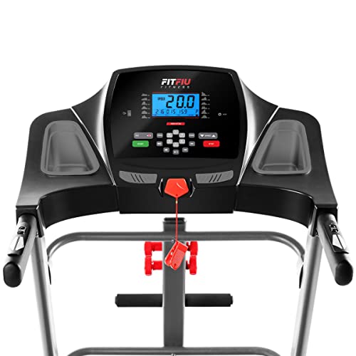 FITFIU Fitness MC-400 - Cinta de Correr Plegable hasta 20km/h, Motor de 2000W, inclinación, Plegado Vertical hidráulico, conectividad App con Kinomap y Puerto USB y Accesorios