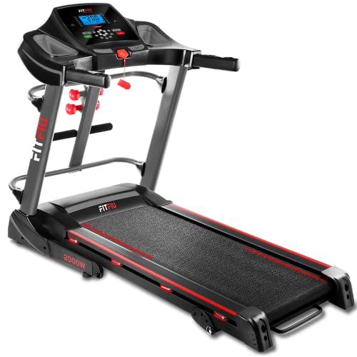 FITFIU Fitness MC-400 - Cinta de Correr Plegable hasta 20km/h, Motor de 2000W, inclinación, Plegado Vertical hidráulico, conectividad App con Kinomap y Puerto USB y Accesorios