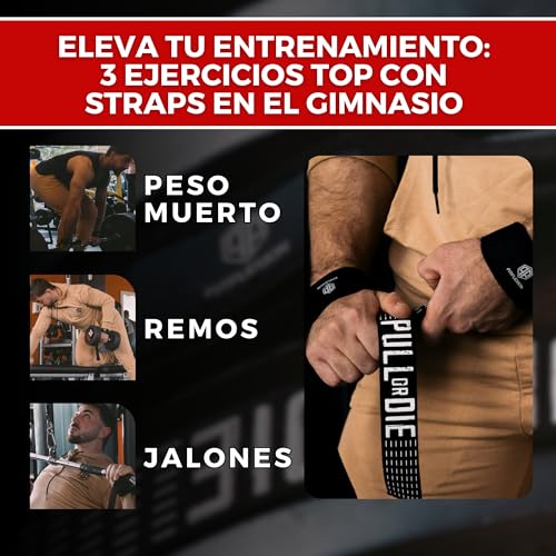 FITFLEXION- Straps gym | Gana músculo más fácil | Almohadilla acolchada,Antideslizante Gelgrip Tech, Correas de 62 cm, 100% tela alta resistencia | Para usuarios de gimnasio preocupados por la calidad