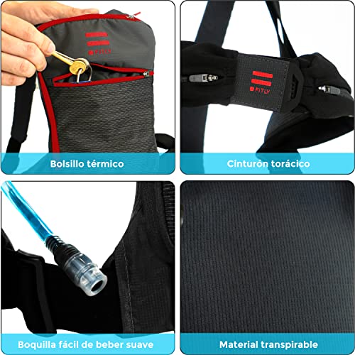 FITLY Minimalist Running Pack | Mochila para Correr Unisex con Soporte para el teléfono, Almacenamiento y cinturón torácico | para Llevar Objetos personales al Correr | Equipo para Correr