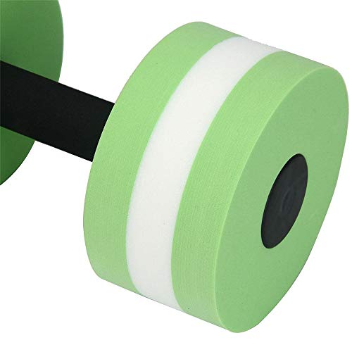 Fitness 1 Aqua Ejercicio Piscina Barbells Mancuernas Barras Espuma Mano Par Fitness & Yoga Equipment Compra Venta Maquinas Gimnasio (Green, One Size)