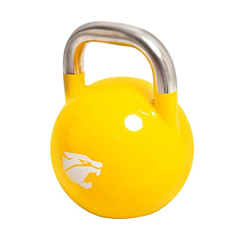 Fitness Tech - Kettlebell de Competición - Pesa Rusa - Entrenamiento de Alto Rendimiento - Material Acero Fundido Macizo - 14 Kg